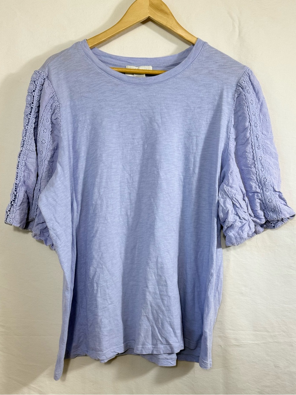 Design History Light Lavender Puff Sleeve Tee